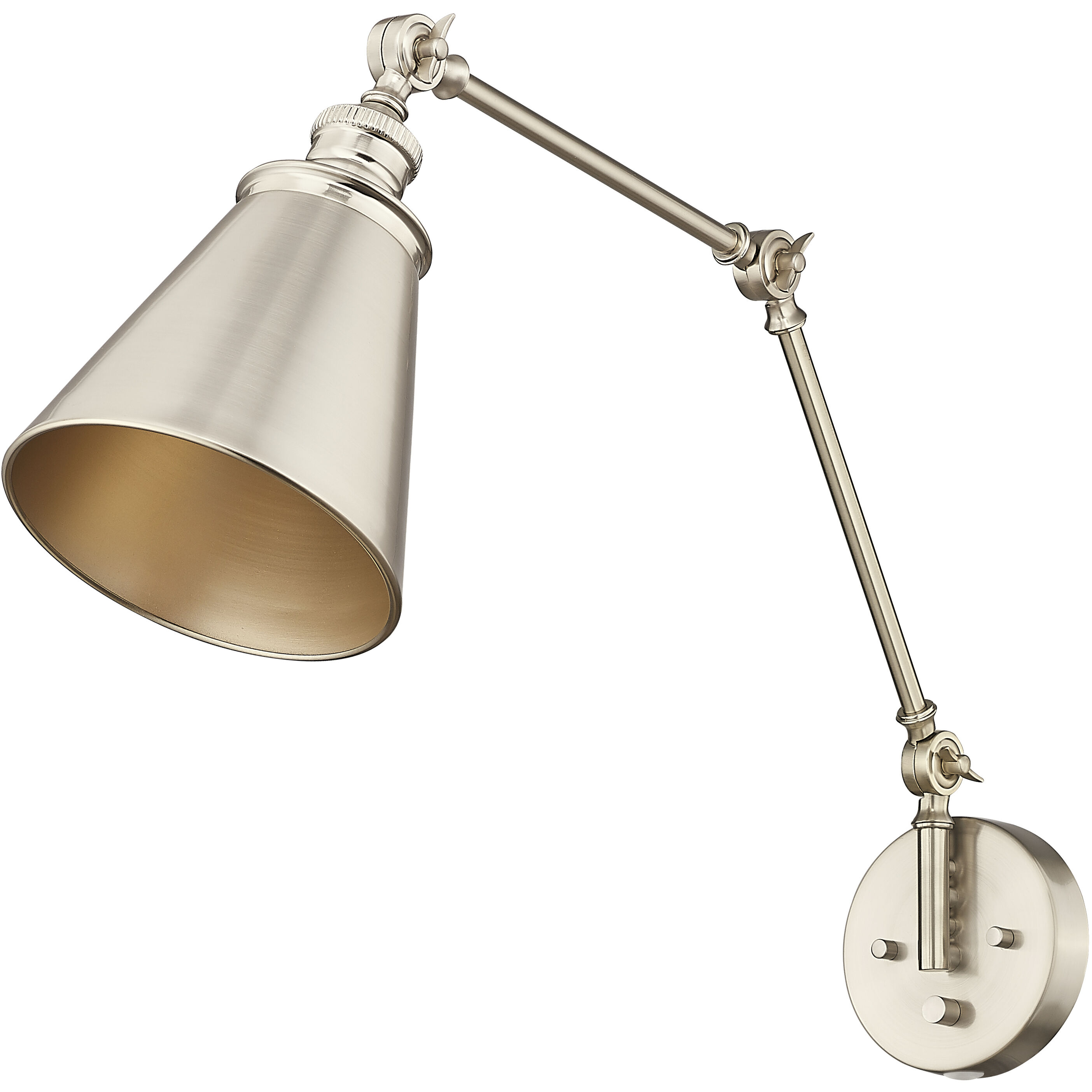 Evonne 24 inch 60.00 watt Modern Gold Swing Arm Sconce Wall Light